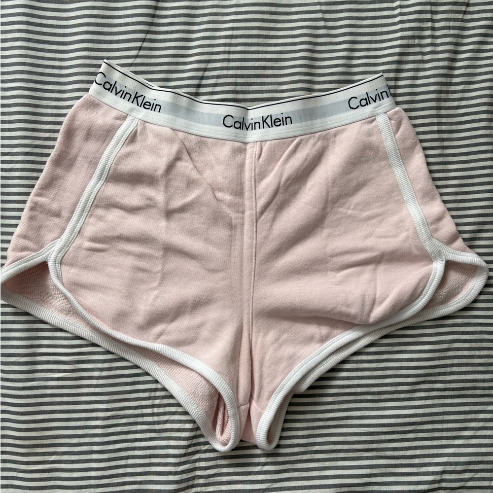 Calvin Klein Pink Athletic Shorts High-Cut Retro Design